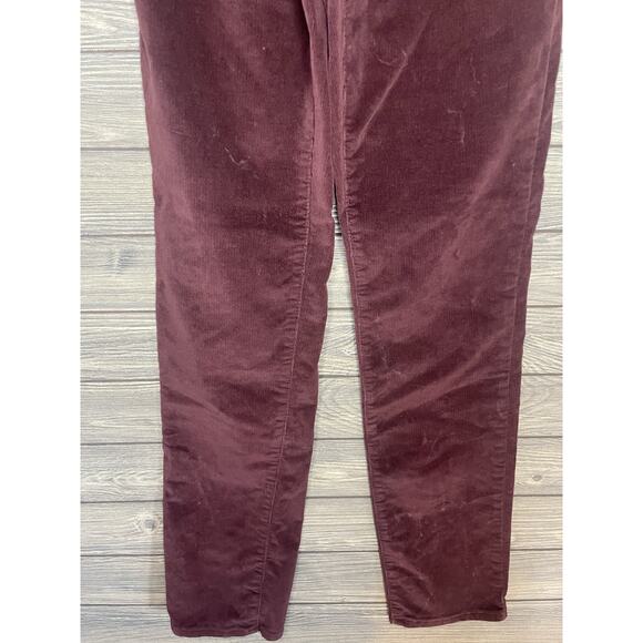Levis 724 Womens Jeans Burgundy 26 x 32 High Rise Straight Corduroy Pants - Picture 5 of 9